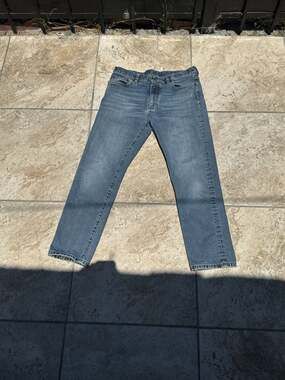 Zegna Men's Light Wash Straight Leg Denim Jeans